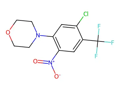 4-[5-Chloro-2-nitro-4-(trifluoromethyl)phenyl]morpholine structure