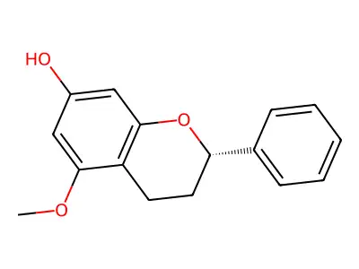 7-Hydroxy-5-methoxyflavan structure