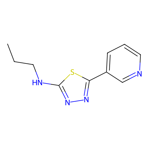 Propyl-(5-pyridin-3-yl-[1,3,4]thiadiazol-2-yl)-amine structure