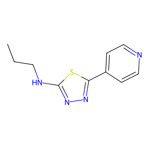 Propyl-(5-pyridin-4-yl-[1,3,4]thiadiazol-2-yl)-amine structure
