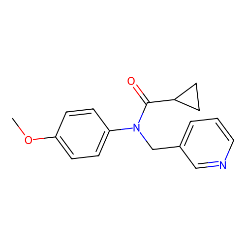 N-(4-Methoxyphenyl)-N-(3-pyridinylmethyl)cyclopropanecarboxamide structure