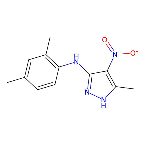 5-(2,4-dimethylanilino)-4-nitro-3-methyl-1H-pyrazole structure