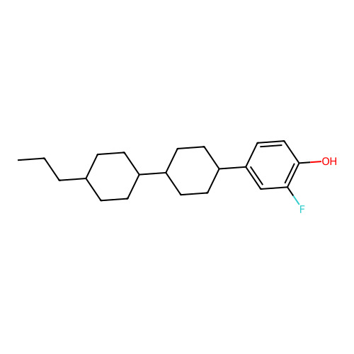2-Fluoro-4-[4'-propyl-1,1'-bi(cyclohexyl)-4-yl]phenol structure