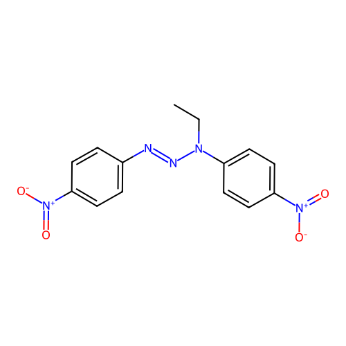 N-ethyl-4-nitro-N-[(4-nitrophenyl)diazenyl]aniline structure