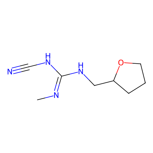 N-Cyano-N'-[(tetrahydrofuran-2-yl)methyl]-N''-methylguanidine structure