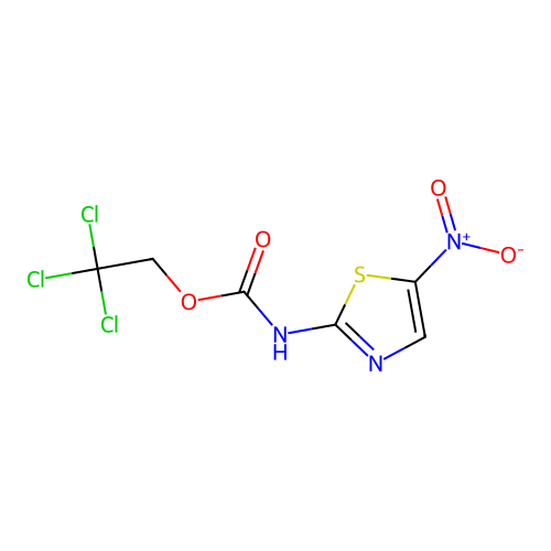 2,2,2-Trichloroethyl 5-nitro-1,3-thiazol-2-ylcarbamate structure