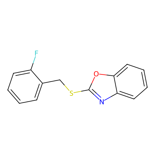 2-[(2-Fluorophenyl)methylsulfanyl]-1,3-benzoxazole structure