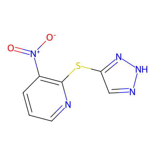 3-Nitro-2-(2H-1,2,3-triazol-4-ylsulfanyl)pyridine structure