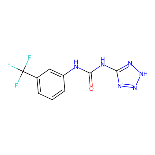 N-(1H-tetraazol-5-yl)-N'-[3-(trifluoromethyl)phenyl]urea structure