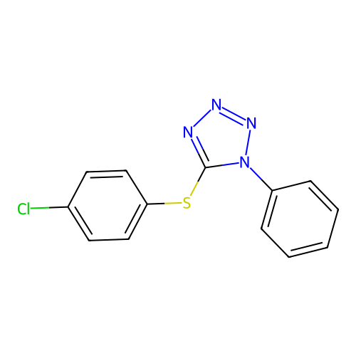5-(4-Chlorophenyl)sulfanyl-1-phenyltetrazole structure