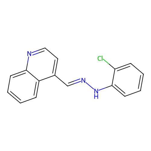 2-chloro-N-(quinolin-4-ylmethylideneamino)aniline structure