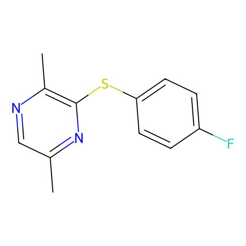 3,6-二甲基-2-吡嗪基4-氟苯基硫醚 structure