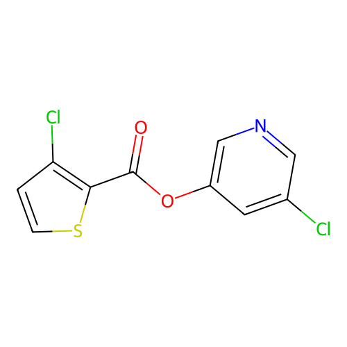 5-Chloro-3-pyridinyl 3-chloro-2-thiophenecarboxylate structure