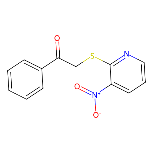 2-(3-Nitropyridin-2-yl)sulfanyl-1-phenylethanone structure