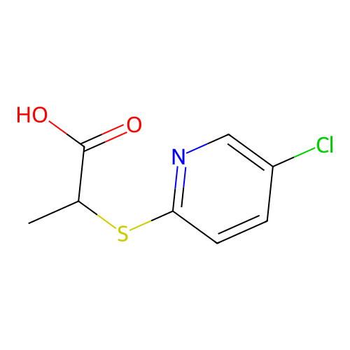 2-(5-chloropyridin-2-yl)sulfanylpropanoic Acid structure