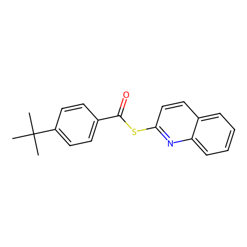 S-(2-quinolinyl) 4-tert-butylbenzenecarbothioate structure