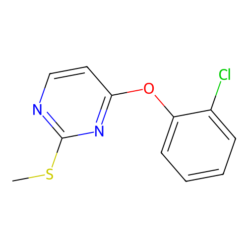 4-(2-Chlorophenoxy)-2-(methylsulfanyl)pyrimidine structure