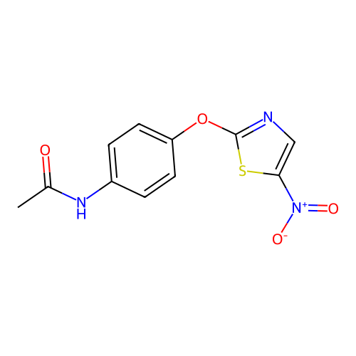 2-[p-Acetamidophenoxy]-5-nitrothiazole structure
