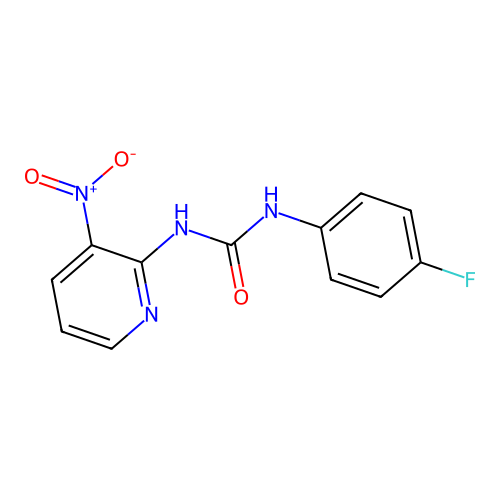 1-(4-Fluorophenyl)-3-(3-nitropyridin-2-yl)urea structure