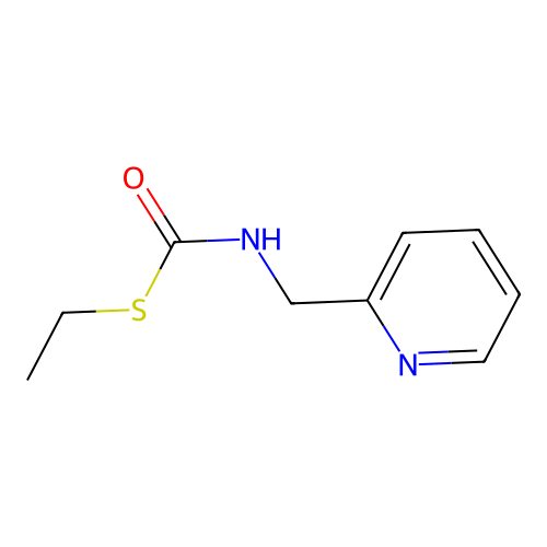 S-ethyl 2-pyridinylmethylthiocarbamate structure
