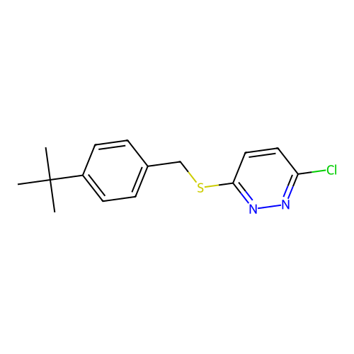 3-[(4-Tert-butylbenzyl)sulfanyl]-6-chloropyridazine structure