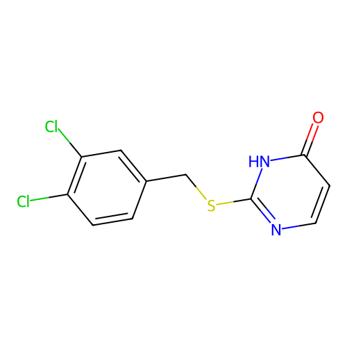 2-[(3,4-dichlorobenzyl)sulfanyl]-4(3H)-pyrimidinone structure