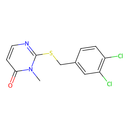 2-[(3,4-dichlorobenzyl)sulfanyl]-3-methyl-4(3H)-pyrimidinone structure