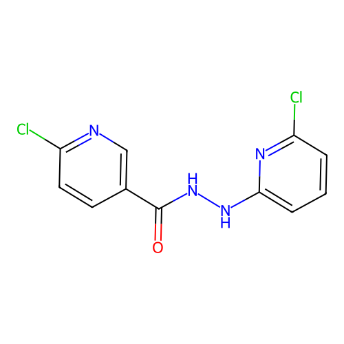 6-chloro-N'-(6-chloro-2-pyridinyl)nicotinohydrazide structure