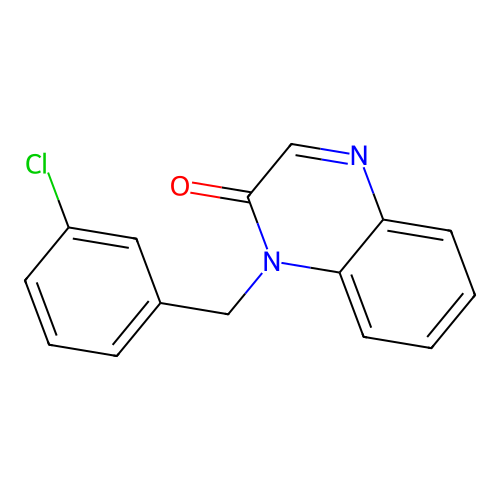 1-(3-chlorobenzyl)-2(1H)-quinoxalinone structure