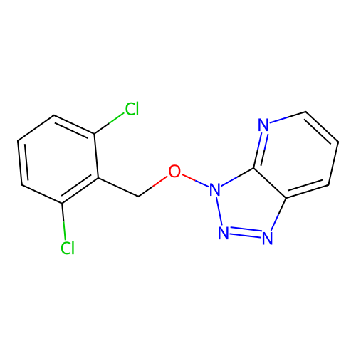 3-[(2,6-dichlorobenzyl)oxy]-3H-[1,2,3]triazolo[4,5-b]pyridine structure