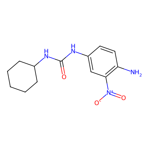 N-{4-amino-3-nitrophenyl}-N'-cyclohexylurea structure