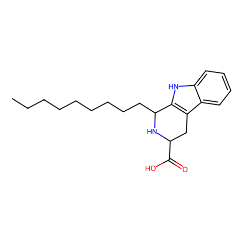 1-Nonyl-2,3,4,9-tetrahydro-1H-beta-carboline-3-carboxylic acid structure