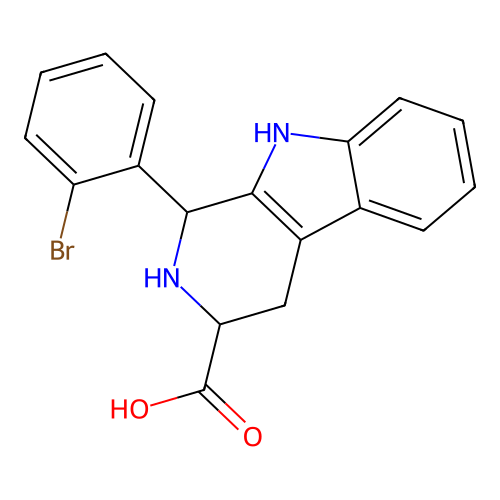 1-(2-bromophenyl)-1H,2H,3H,4H,9H-pyrido[3,4-b]indole-3-carboxylic acid structure