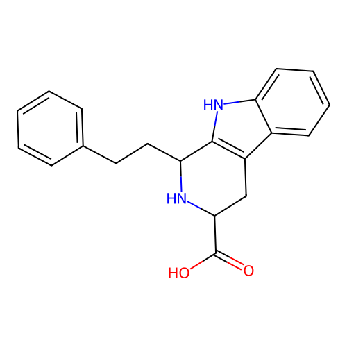 1-phenethyl-2,3,4,9-tetrahydro-1H-pyrido[3,4-b]indole-3-carboxylic acid structure