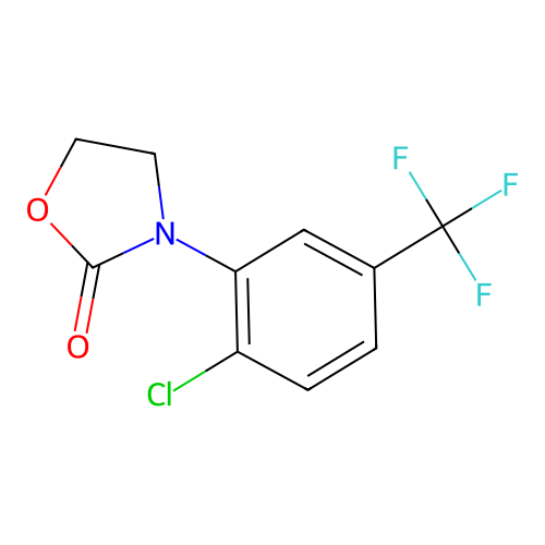 3-[2-Chloro-5-(trifluoromethyl)phenyl]-1,3-oxazolidin-2-one structure