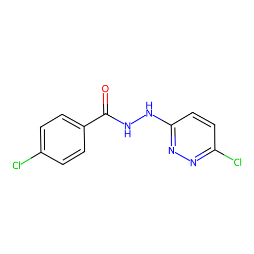 4-chloro-N'-(6-chloro-3-pyridazinyl)benzohydrazide structure