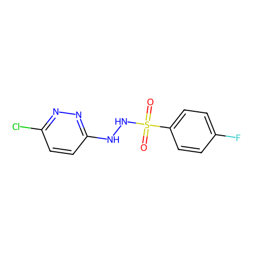 N'-(6-chloro-3-pyridazinyl)-4-fluorobenzenesulfonohydrazide structure