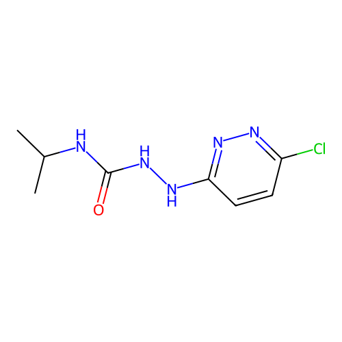 2-(6-chloro-3-pyridazinyl)-N-isopropylhydrazinecarboxamide structure