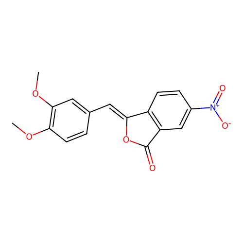 3-[(3,4-Dimethoxyphenyl)methylidene]-6-nitro-2-benzofuran-1-one structure