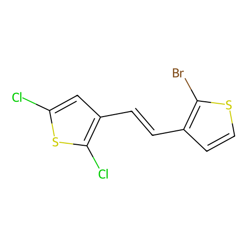 3-[2-(2-Bromothiophen-3-yl)ethenyl]-2,5-dichlorothiophene structure