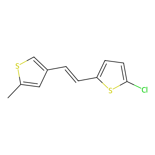 2-Chloro-5-[2-(5-methylthiophen-3-yl)ethenyl]thiophene structure