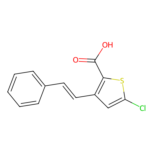 5-Chloro-3-(2-phenylethenyl)thiophene-2-carboxylic acid structure