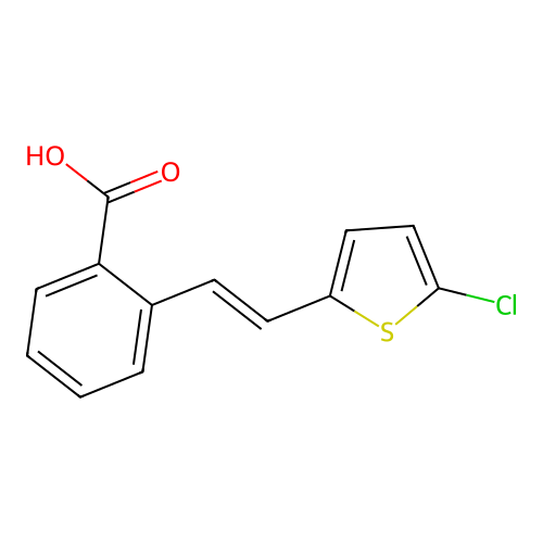 2-[2-(5-Chlorothiophen-2-yl)ethenyl]benzoic acid structure