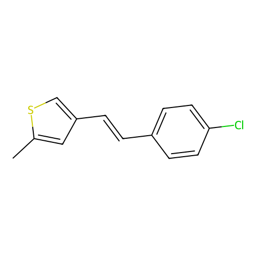 4-[2-(4-Chlorophenyl)ethenyl]-2-methylthiophene structure