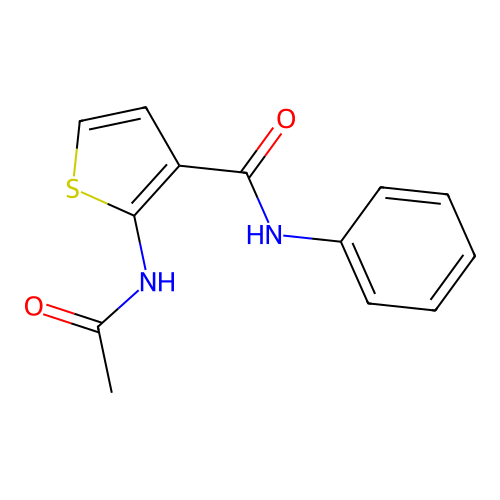 2-acetamido-N-phenylthiophene-3-carboxamide structure