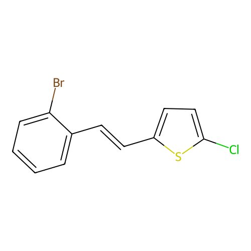 2-[2-(2-Bromophenyl)ethenyl]-5-chlorothiophene structure