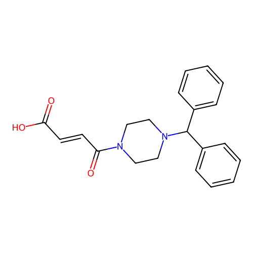 (E)-4-(4-benzhydrylpiperazin-1-yl)-4-oxobut-2-enoic acid structure