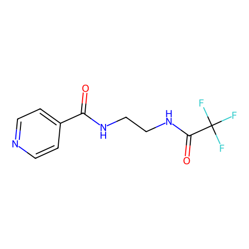 N-{2-[(trifluoroacetyl)amino]ethyl}pyridine-4-carboxamide structure