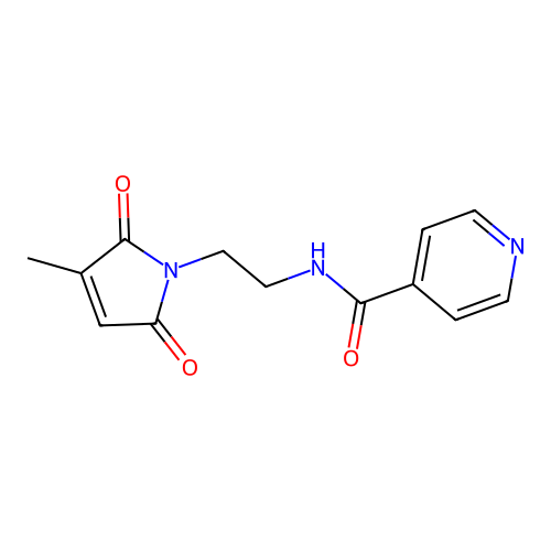 N-[2-(3-methyl-2,5-dioxo-2,5-dihydro-1H-pyrrol-1-yl)ethyl]pyridine-4-carboxamide structure