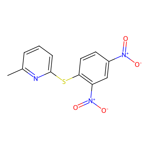 2-({2,4-Bisnitrophenyl}sulfanyl)-6-methylpyridine structure